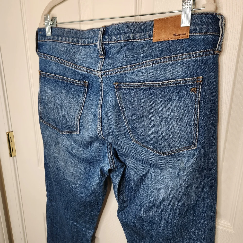Madewell Slim Boyjean Size 30 Medium Wash Lighly Distressed - Picture 10 of 15